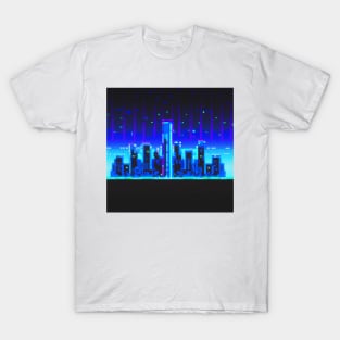 Pixel art cyberpunk cities 2 T-Shirt